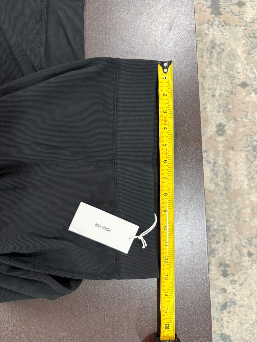 Buck Mason NWT Women’s Black Surplus Rib Weekender Pant XS Retail $98 Flaw - Picture 2 of 12